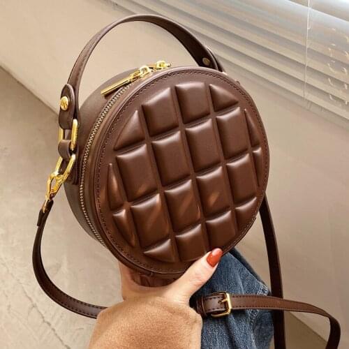 Hot Chocolate Shape Small Round Crossbody Bag Luxury Brand Bags For Women 2021 New Female Handbags Shoulder Ladies Tote Purses