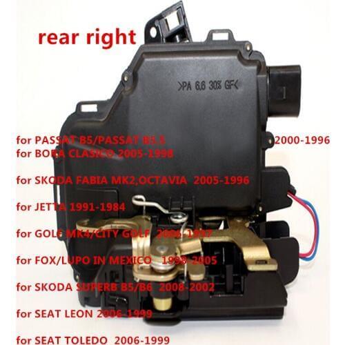 Rear Right Door Lock Mechanism For VW GOLF BORA LUPO PASSAT B5 MK4 3B4839016A RR For SEAT Skoda