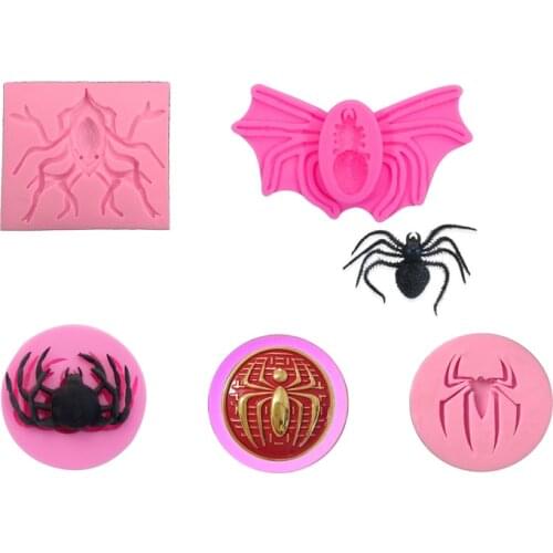Free shipping mini spider cooking tool decoration Silicone mold baking Fondant Sugar Craft Molds DIY Cake DIY