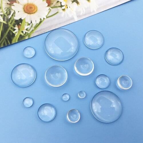 Round Transparent Glass Cabochon Jewelry Finding 10/12/14/16/18/20/25/30mm Handicraft Accessories DIY Jewelry Making Supplies