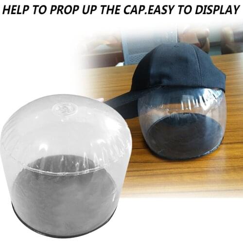 Air Inflation Inflatable PVC Transparent Hat Holder Support Cap Holder Support Prop Up Open Up Display Cap Holder Dropship