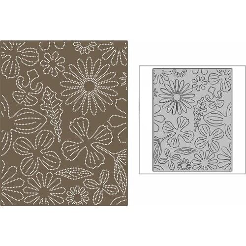 New Daisy Flowers Fans Background Plate Set Craft Embossing Mold 2021 Metal Cutting Dies for DIY Scrapbooking Album Card Making