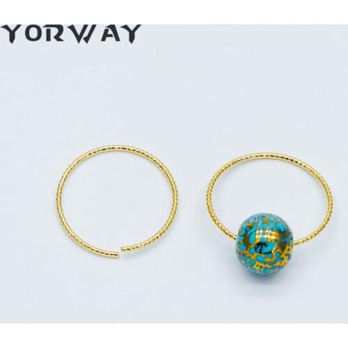 20pcs/lot Gold Round Link Charm Connectors 20mm, Real Gold plated Brass Open Ring Loops, Geometric Hoop Circle Pendants (GB-388)