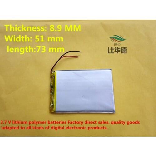 Polymer lithium battery 3.7 V, 895173 can be customized wholesale CE FCC ROHS MSDS quality certification