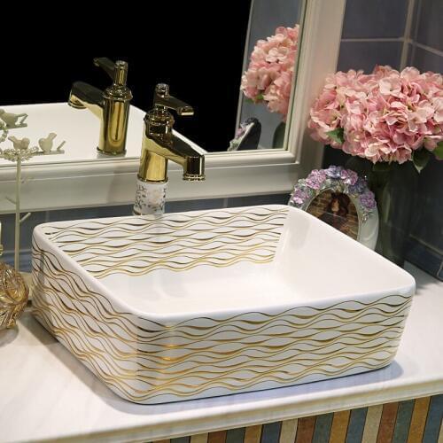 Rectangular Washbasin Ceramic Art Washbasin Washbasin Bathroom sink bowl ceramic Wash basin bathroom sink