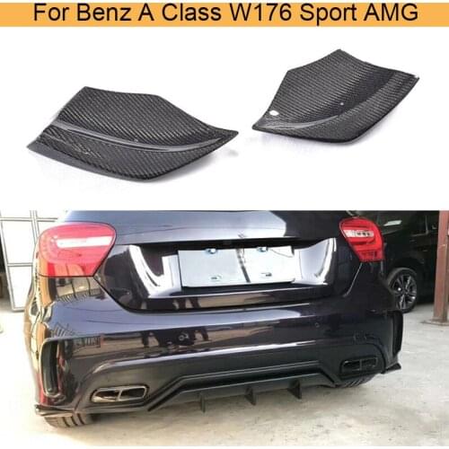 A Class Carbon Fiber Rear Bumper Lip Splitters Spoiler for Mercedes Benz W176 A180 A200 A250 A45 AMG Car Styling 13-18