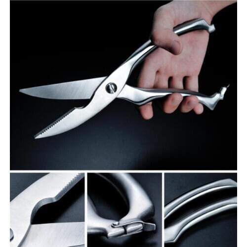 Stainless Steel Poultry Kitchen Chicken Bone Scissor With Safe Lock Cutter Cook Tool Shear Cut Duck Fish Meat Kitchen Gadgets