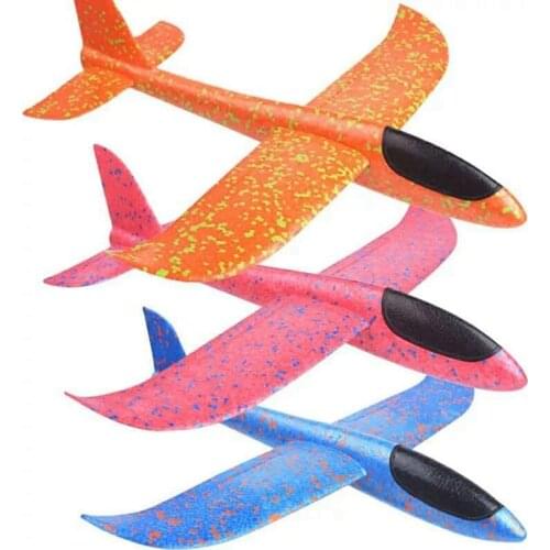 Airplane Toys, 17.5" Large Throwing Foam Plane, 2 Flight Mode, Easter Gifts, Foam Gliders, Flying Toys, Birthday Gifts for Kids