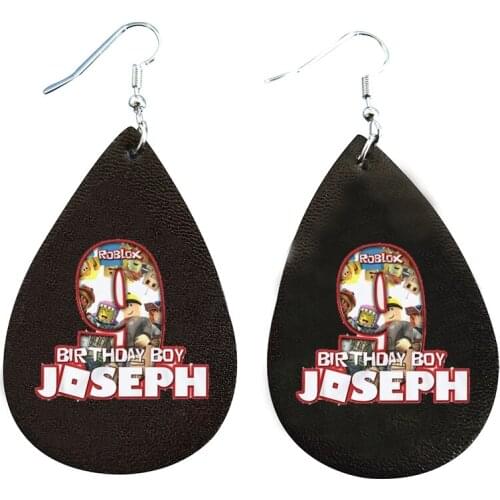 Roblox Happy Birthday Earrings Faux Leather Teardrop Earrings Bulk Orders Wholesale