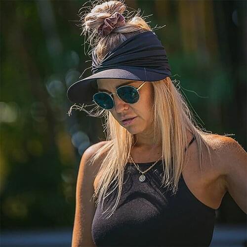 Summer Hat 2021 Women Men Sun Hat Candy Color Empty Top Soft Breathable Sunscreen Hat Visor Caps Outdoor Sport Sunshade Hats