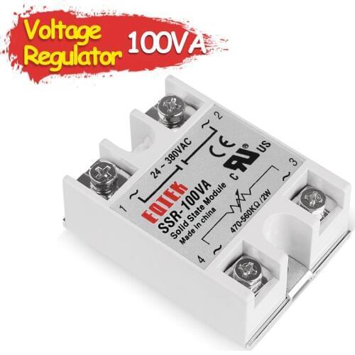 SSR-100VA Single Phase Solid State Relay Volt Regulator Shift Module Voltage Regulator Fully Isolated SSR Resistance
