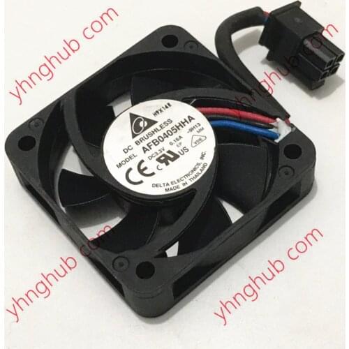 Detla Electronics AFB0405HHA 9H13 DC 3.3V 0.16A 40x40x10mm Server Cooling Fan