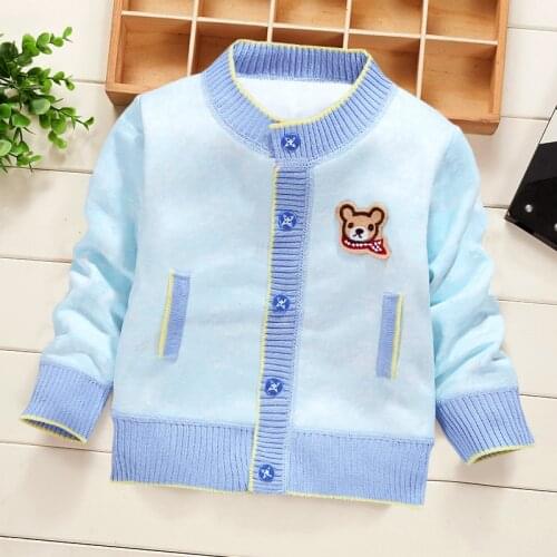 Spring & Autumn Newborn Baby Girl Clothes Knitted Coat Cartoon Baby Boy Jacket Long Sleeve Toddler Girl Clothes 1-3 Years