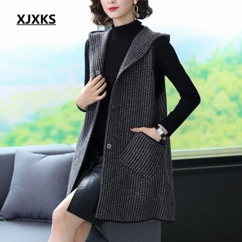 Женские жилеты с капюшоном XJXKS China At AliExpress