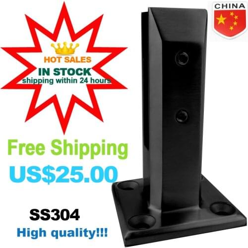 YL Black 304 High quality swimming pool stainless railing glass spigot