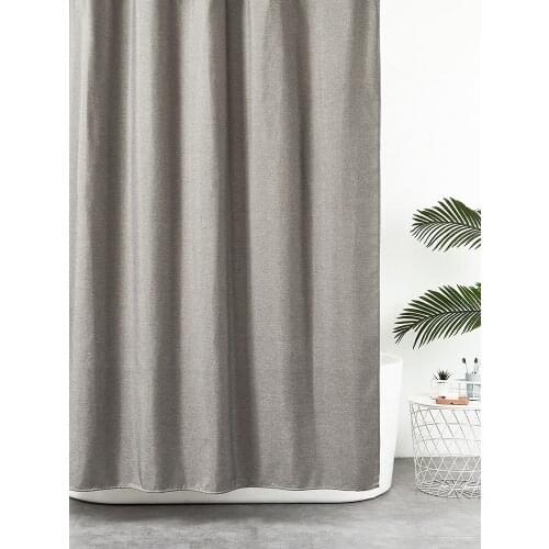 Japan Imitation Flax Grey Shower Curtains Waterproof Thick Solid Bath Curtains for Bathroom Bathtub Bathing Cover Rideau De Bain