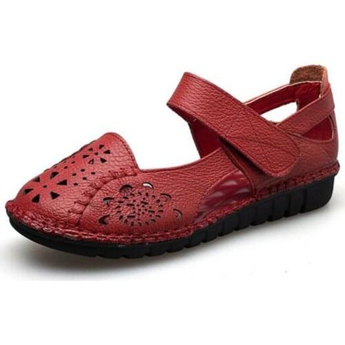 ZXRYXGS Brand Sandals Women Summer Shoes 2021 Soft Comfortable Summer Genuine Leather Sandals Fashion Casual Shoes Flat Sandals