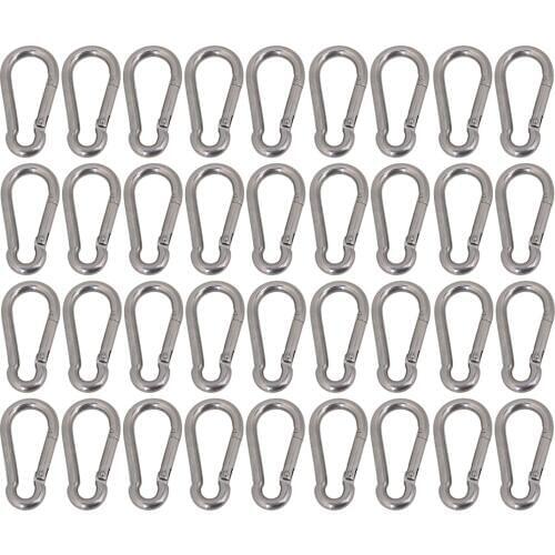 36pcs/lots 304 Stainless Steel 60mm Multifunctional Spring Snap Carabiner Quick Link Lock Ring Hook M6