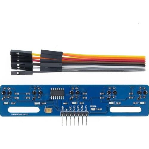 5 channel Infrared Reflective Sensor TCRT5000 KIT 5 way/road IR Photoelectric Switch Barrier Line Track Module