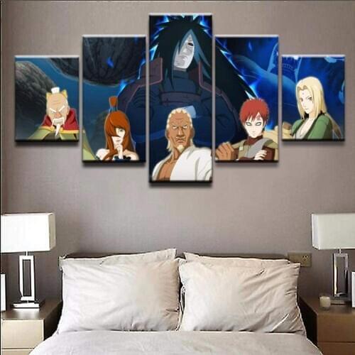 5 Piece Wall Art Canvas Anime Manga Pictures Konoha Ninja Figure Posters And Prints Modern Home Living Room Decoration Paintings