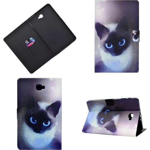 Printed Patten Case for Samsung Galaxy Tab A A6 10.1'' 2016 T580 T585 SM-T580 Funda Case with Auto Wake/ Sleep Function + Pen