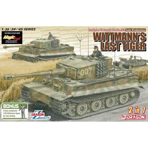DRAGON 1/35 6800 Pz.Kpfw.VI Ausf.E Sd.Kfz 181- Wittmanns Last Tiger 3 Bonus