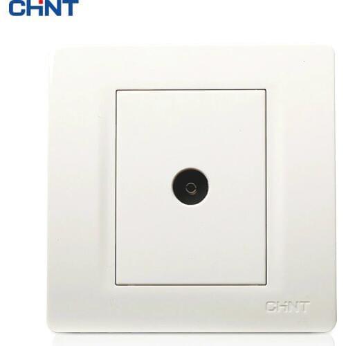CHINT Electric 86 Type Wall Switch Socket NEW7N Ivory White Television Terminal Socket