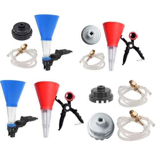 Oil Filter Wrench Drain, Hose, Funnel Tool Compatible for Toyota 2.0L - 5.7L Engines with Cartridge Style Oil Filter System