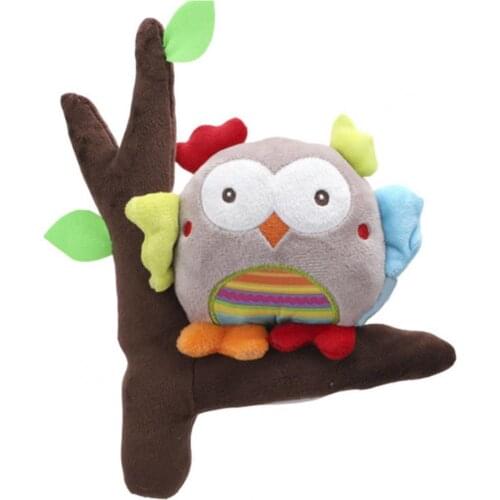 Baby Rattles Cartoon Animal Shape Plush Baby Stroller Wind Chime Lathe Pendant Accessories Hanging Toys on Crib for Kids