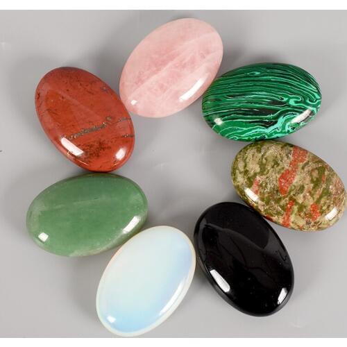 Natural Energy Stone Massage Soap Stones SPA Rocks quartz and mineral Basalt Therapy Pain Relief Health Care Tool 60*40mm