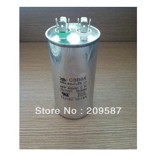 AC Motor Capacitor Air Conditioner Compressor Start Capacitor CBB65 450VAC 40uF