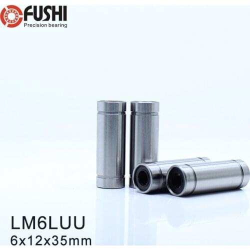 LM6LUU Linear Motion Bearing 6*12*35mm ( 4 Pcs ) Long Type LM6 LM 6mm LM06LUU Linear Bearings LM6 LUU
