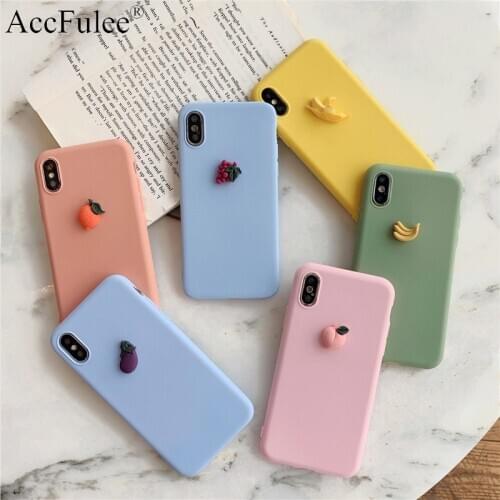 Cute Matte 3D Fruit Momordica Case for Xiaomi Redmi S2 Go K20 K30 Mi Play Mix 2S Max 3 F1 X2 lovely Banana Peach TPU Cover