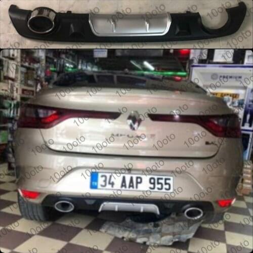 Renault Megane 4 Diffuser Plastic 2 output exhaust looking Back Bumper Attachment