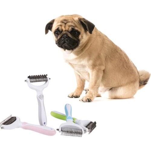 New Pet Dogs Cat Hair Removal Comb Detangler Fur Trimming Dematting Deshedding Brush Grooming Tool For matted Long Hair Curly