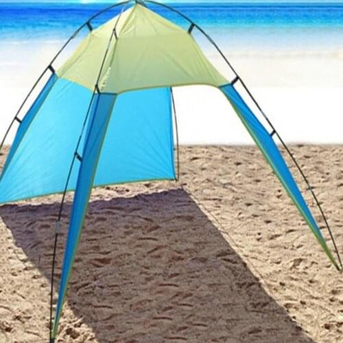 Beach Tent Sun Shelter 5-8 Person Outdoor Camping Hiking Fishing Portable Beach Canopy Sun Shade Patchwork Tent Shelter