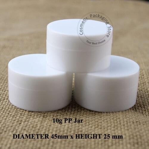 50pcs/lot Promotion Empty Plastic 10g Cream Jar Refillable Bottle 1/3 OZ Women Cosmetic Container Packaging Small Eye Cream Pot