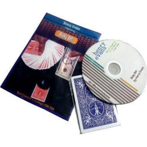 Risky Bet Blue (Gimmick and DVD) by Henry Evans Card Magic Trick,Stage,Close Up magic props, Accessories,Magia Toys Magician