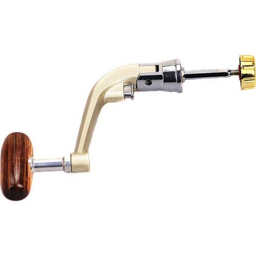 Fishing Reel Handle Spinning Reel Fold Handle Rocker Arm Wooden Crank Handle Accessories WHShopping