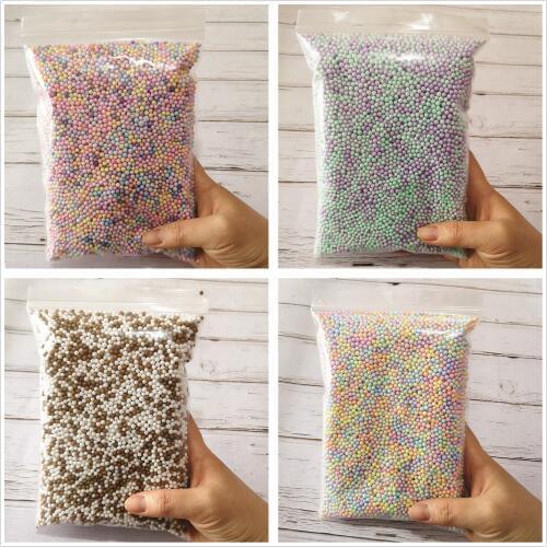 15g 2-3.5mm DIY Slime Balls Snow Mud Particles Accessories Small Tiny Foam Beads for Floam Filler Funny Kids Toys for Children