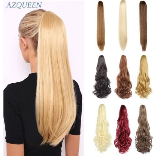 22inch claw clip on ponytail hair extension synthetic ponytail enxtension hair for women pony tail hair hairpiece