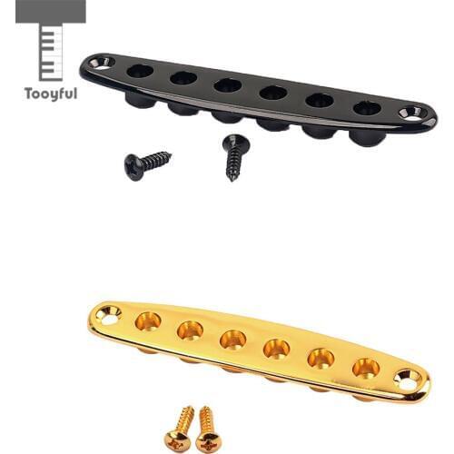 Tooyful Metal Guitar Instead Thru Body String Mounting Ferrules Bushings Electric Guitar Accessory Black
