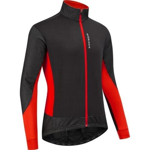 WOSAWE Winter Cycling Moto Jackets Thermal Fleece Warm MTB Bike Jacket Lightweight Windproof Motorcycles Reflective Windbreaker