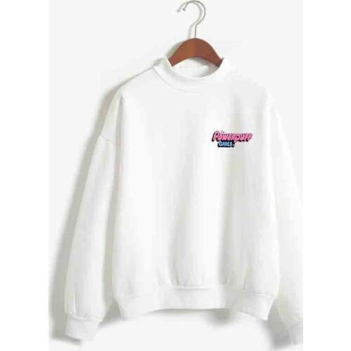 Buttercup puffpower aesthetSweatshirt Casual Streetwear Harajuku Spell Color Splicing Flecce Tops Hoodies Women Fashion Clothing