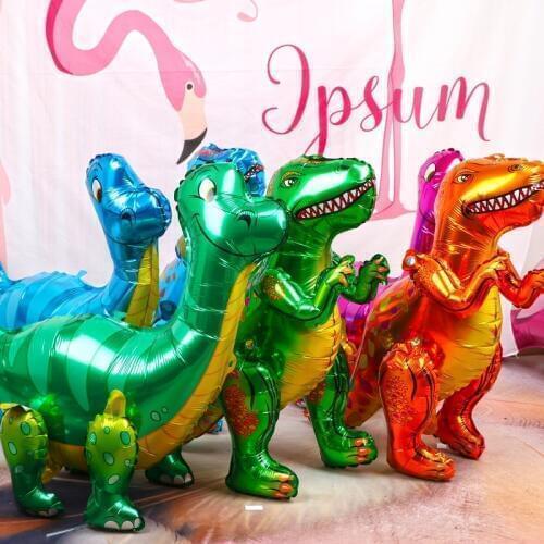 1pc Large 4D Walking Dinosaur Foil Balloons Boys Animal Balloons Children Dinosaur Birthday Party Jurassic World Decor Balloon