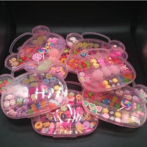 One Box 2021 Special Design Kawaii Accessories Resin Nail Art Charms Flower/Candy/Bear Manicure 3D Nail Decoration Rhinestones