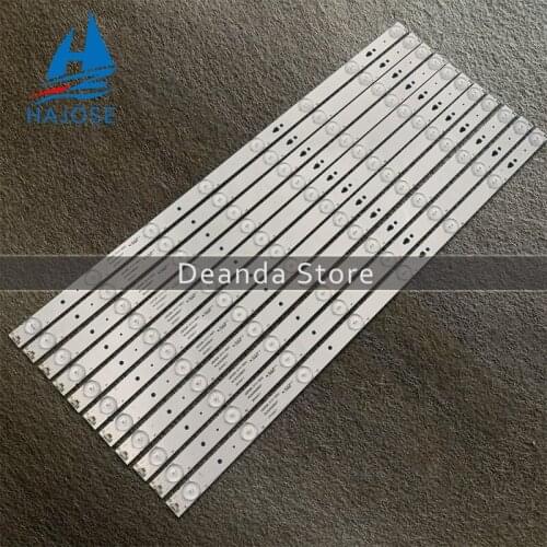 12Pieces/set LED Backlight strip 8 lamp For Hai er LE55F3000W Light Bar LED55D8-ZC14-05(A) 30355008207 30355008210 LE55F3000W
