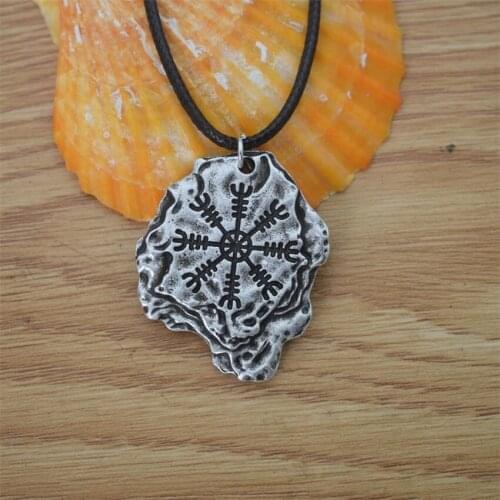 12pcs Vintage Nordic Viking Compass Spear Necklace Icelandic Vegvisir Geometry Pendant Jewelry