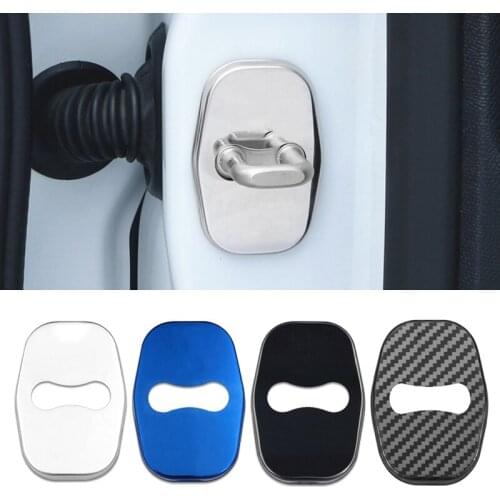 4pcs Car Door Lock Protector Rust Proof Cover stainless For Peugeot 301 308 408 4008 3008 2008 508 Car Accessories