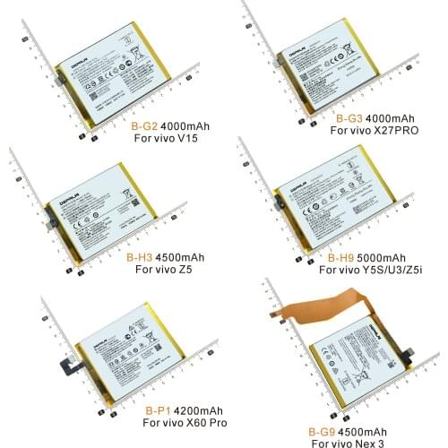 B-G2 B-G3 B-G9 B-H3 B-H9 B-P1 Battery For vivo V15 X27PRO Nex3 Z5 Y5S U3 Z5i X60 Pro Mobile Phone Batteries Replacement Li-ion